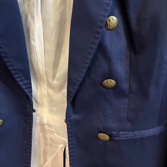 Navy blue blazer with gold buttons - Picture 2 of 8